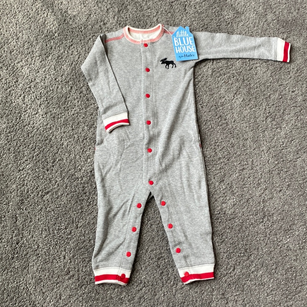 One piece winter moose romper 12-18 months